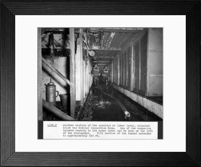 Framed Print : LCC-LFB fire, Goodge Street deep shelter Framed Print : LCC-LFB fire, Goodge Street deep shelter
