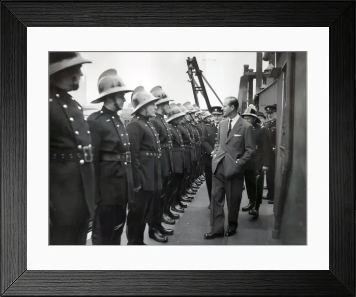Framed Print : LCC-LFB Royal visit by HRH Prince Philip Lambeth Framed Print : LCC-LFB Royal visit by HRH Prince Philip Lambeth