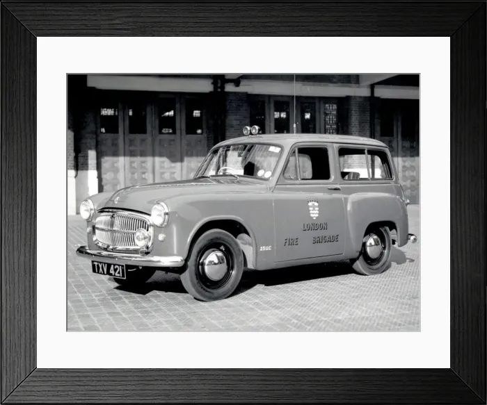 Framed Print : LCC-LFB Hillman staff van at Lambeth HQ Framed Print : LCC-LFB Hillman staff van at Lambeth HQ