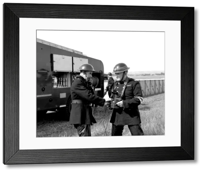 Framed Print : AFS major exercise at Moreton in Marsh, Glos Framed Print : AFS major exercise at Moreton in Marsh, Glos