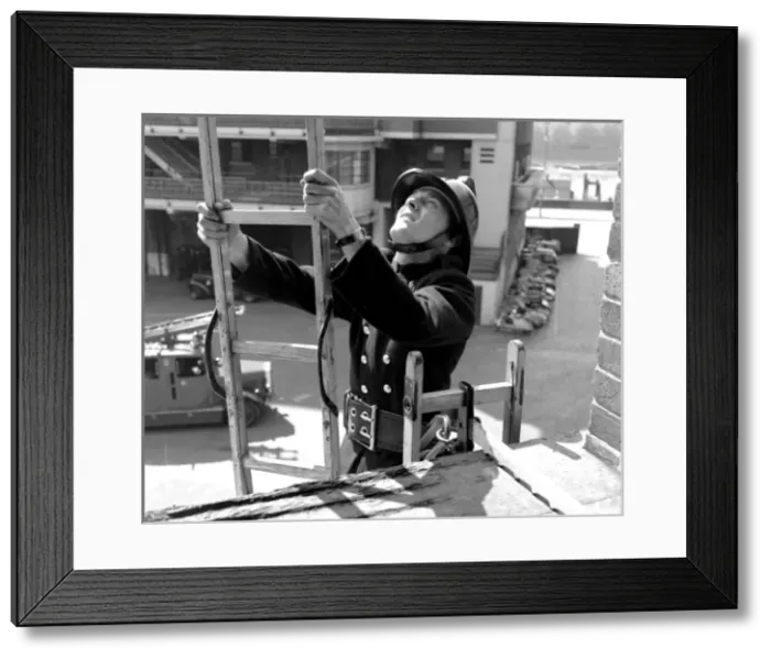Framed Print : LCC-LFB Recruit fireman training at Brigade HQ, SE1 Framed Print : LCC-LFB Recruit fireman training at Brigade HQ, SE1