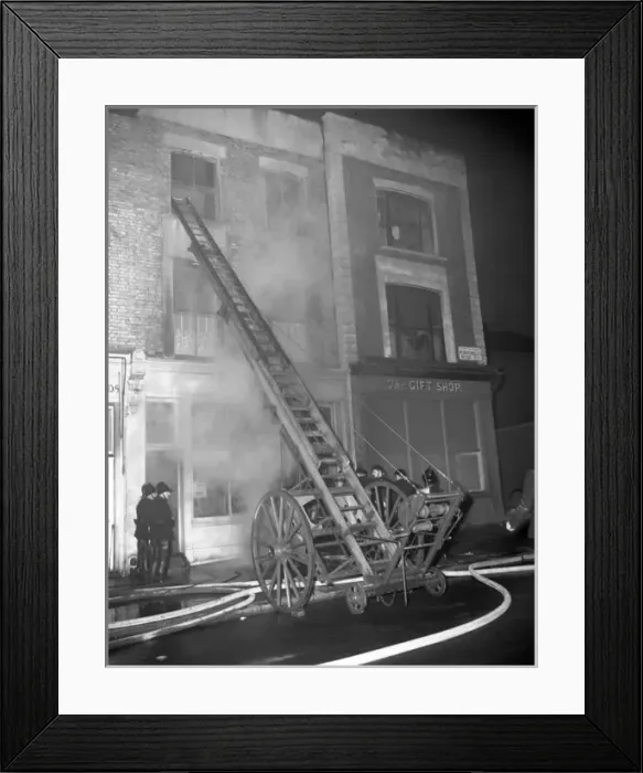 Framed Print : LCC-LFB Fire in Portobello Road, West London Framed Print : LCC-LFB Fire in Portobello Road, West London