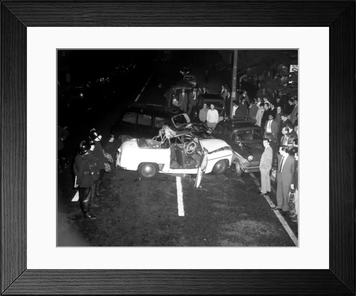 Framed Print : LCC-LFB Car crash, SW London Framed Print : LCC-LFB Car crash, SW London