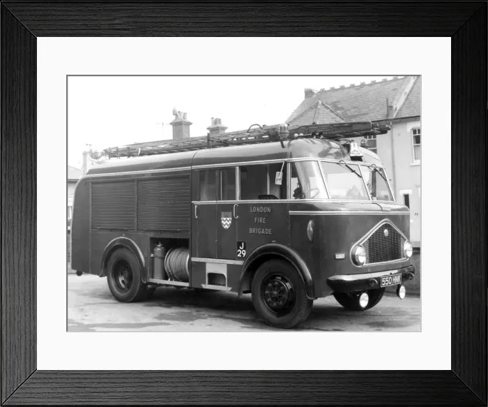 Framed Print : GLC-LFB - Former County Brigade pump fire engine Framed Print : GLC-LFB - Former County Brigade pump fire engine