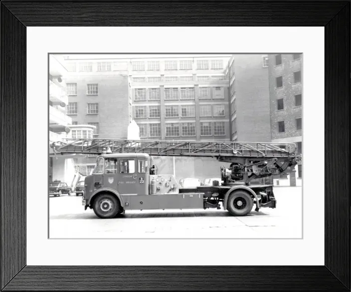 Framed Print : GLC-LFB - Turntable Ladder at Brigade HQ Framed Print : GLC-LFB - Turntable Ladder at Brigade HQ