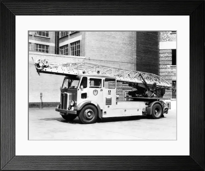 Framed Print : GLC-LFB - Turntable Ladder at Brigade HQ Framed Print : GLC-LFB - Turntable Ladder at Brigade HQ