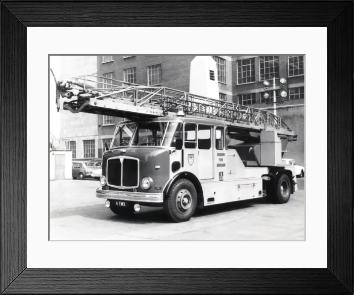 Framed Print : GLC-LFB - Turntable Ladder at Brigade HQ Framed Print : GLC-LFB - Turntable Ladder at Brigade HQ
