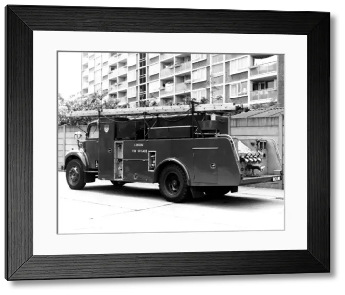 Framed Print : GLC-LFB - Foam Tender at East Ham Framed Print : GLC-LFB - Foam Tender at East Ham