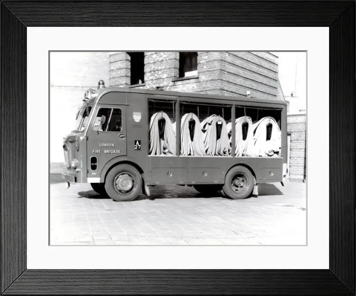 Framed Print : GLC-LFB appliance fleet -- hose laying lorry Framed Print : GLC-LFB appliance fleet -- hose laying lorry