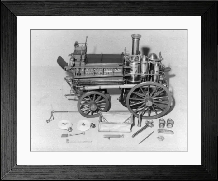 Framed Print : Model of historical appliance at Selfridges Framed Print : Model of historical appliance at Selfridges