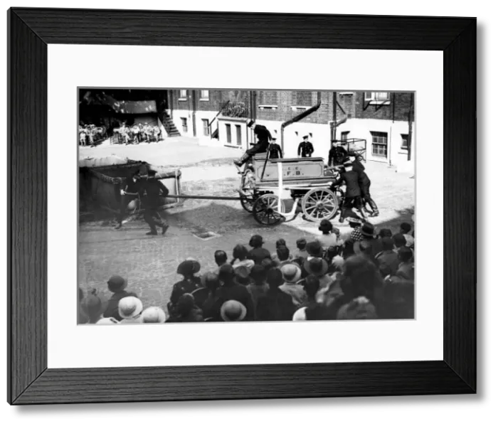 Framed Print : LCC-LFB Period fire display at Southwark HQ Framed Print : LCC-LFB Period fire display at Southwark HQ