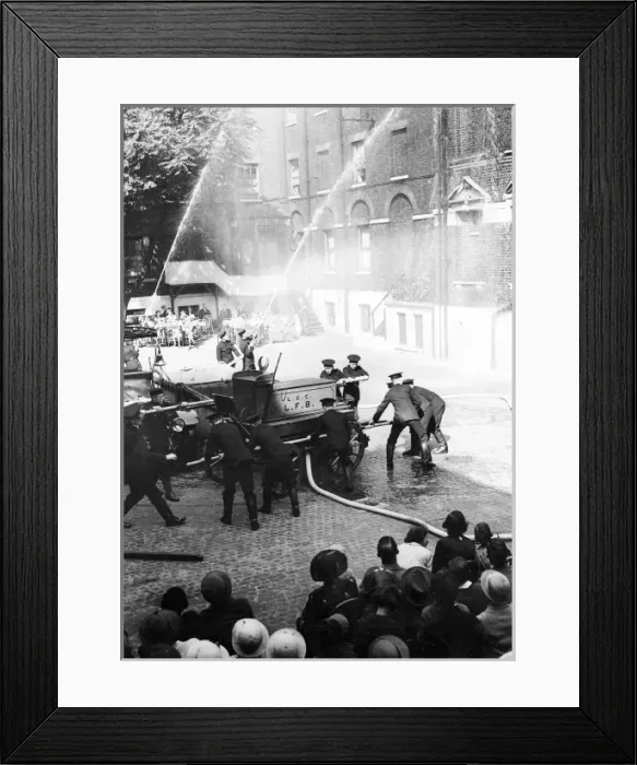 Framed Print : LCC-LFB Period fire display at Southwark HQ Framed Print : LCC-LFB Period fire display at Southwark HQ