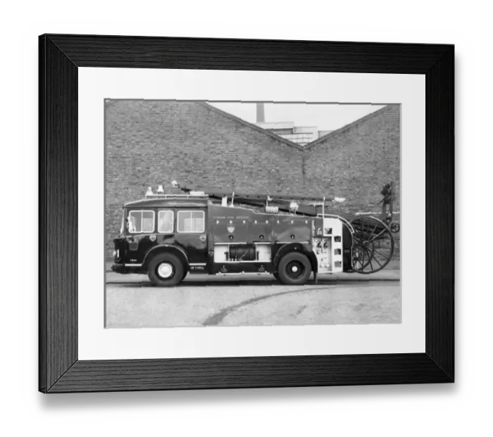 Framed Print : GLC-LFB ERF diesel pump-escape fire engine Framed Print : GLC-LFB ERF diesel pump-escape fire engine