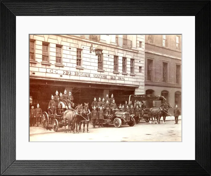 Framed Print : LCC-LFB Cannon Street fire station, City of London Framed Print : LCC-LFB Cannon Street fire station, City of London