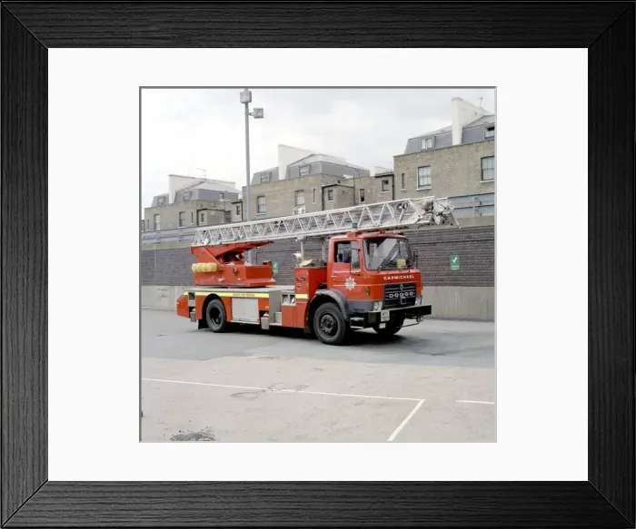Framed Print : LFDCA-LFB Dodge / Carmichael turntable ladder Framed Print : LFDCA-LFB Dodge / Carmichael turntable ladder