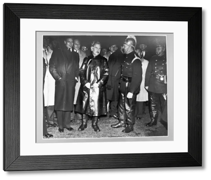 Framed Print : LCC-LFB- Crystal Palace fire and a Royal visitor Framed Print : LCC-LFB- Crystal Palace fire and a Royal visitor