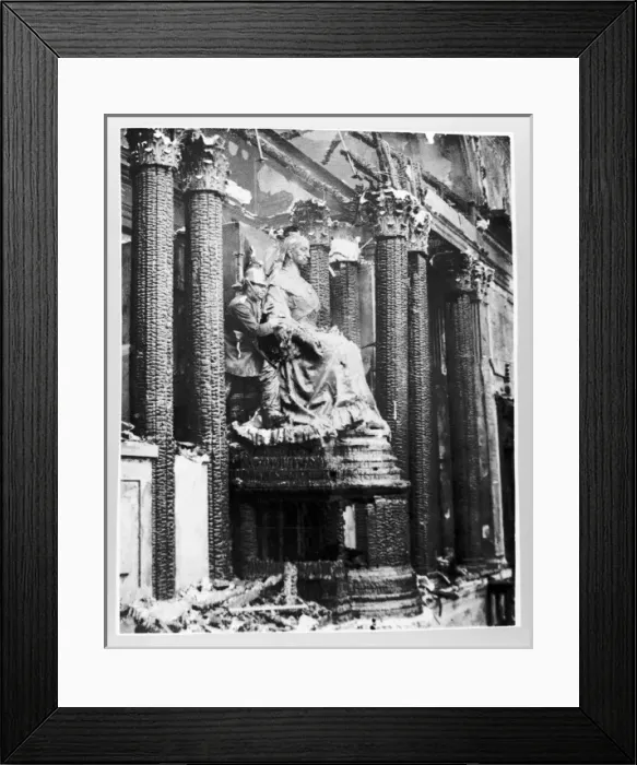 Framed Print : LCC-LFB Serious fire at Peoples Palace, Stepney Framed Print : LCC-LFB Serious fire at Peoples Palace, Stepney