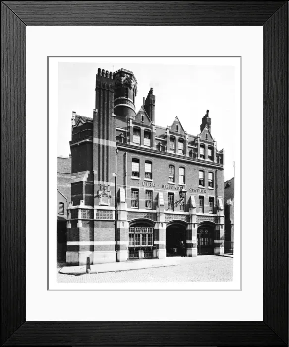 Framed Print : LCC-LFB Camden fire station, NW London Framed Print : LCC-LFB Camden fire station, NW London