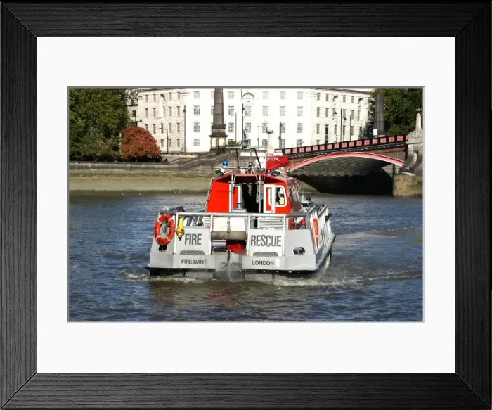 Framed Print : Fireboat Fire-Dart, River Thames Framed Print : Fireboat Fire-Dart, River Thames