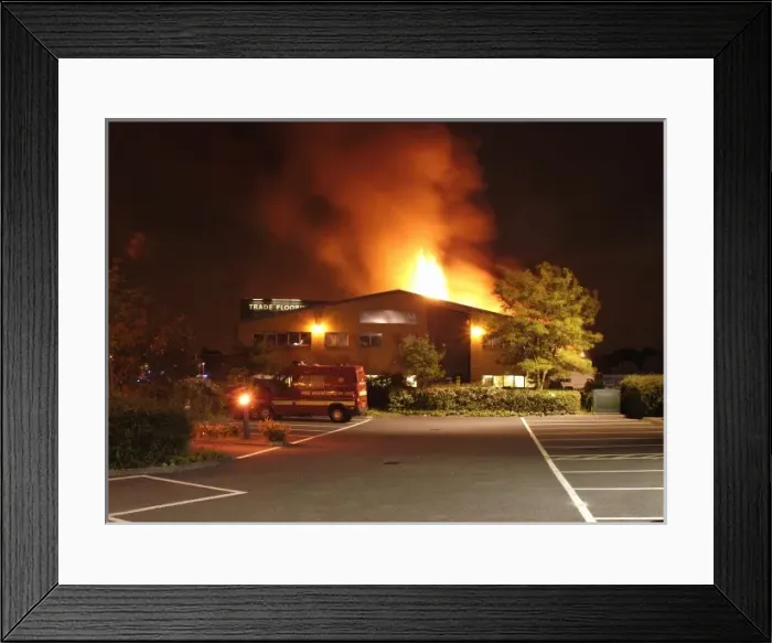 Framed Print : Firefighters at scene of 15 pump fire in Uxbridge Framed Print : Firefighters at scene of 15 pump fire in Uxbridge