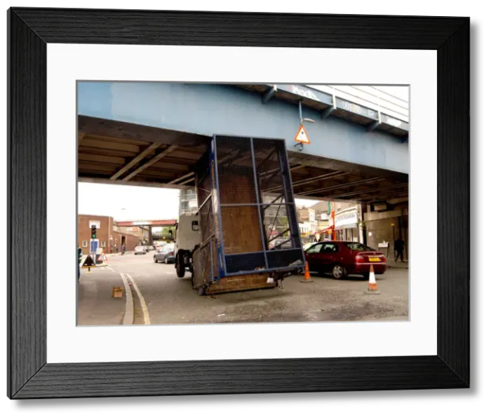 Framed Print : Lorry under bridge, Loughborough Lane, SW9 Framed Print : Lorry under bridge, Loughborough Lane, SW9