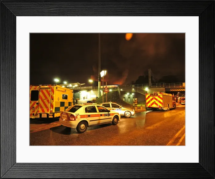 Framed Print : Firefighters, paramedics and the police, East London Framed Print : Firefighters, paramedics and the police, East London