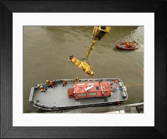 Framed Print : Exercise Tideway at the Thames Barrier, Woolwich Framed Print : Exercise Tideway at the Thames Barrier, Woolwich
