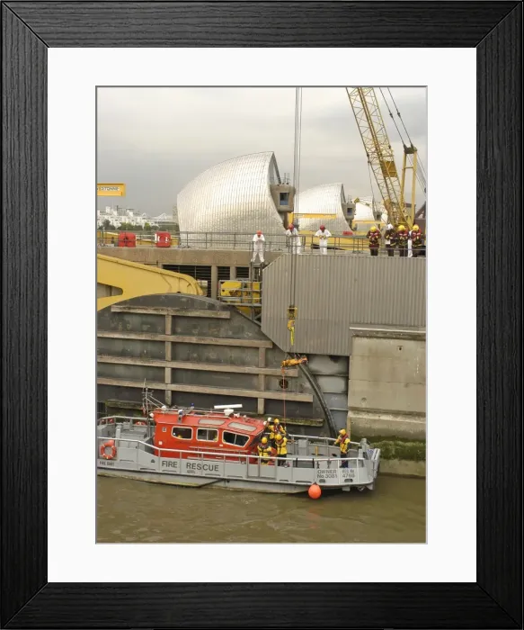 Framed Print : Exercise Tideway at the Thames Barrier, Woolwich Framed Print : Exercise Tideway at the Thames Barrier, Woolwich