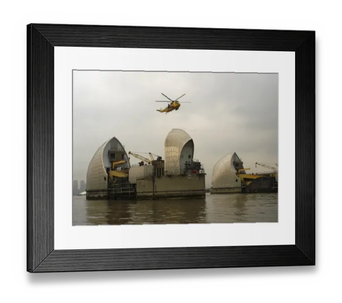 Framed Print : Exercise Tideway at the Thames Barrier, Woolwich Framed Print : Exercise Tideway at the Thames Barrier, Woolwich