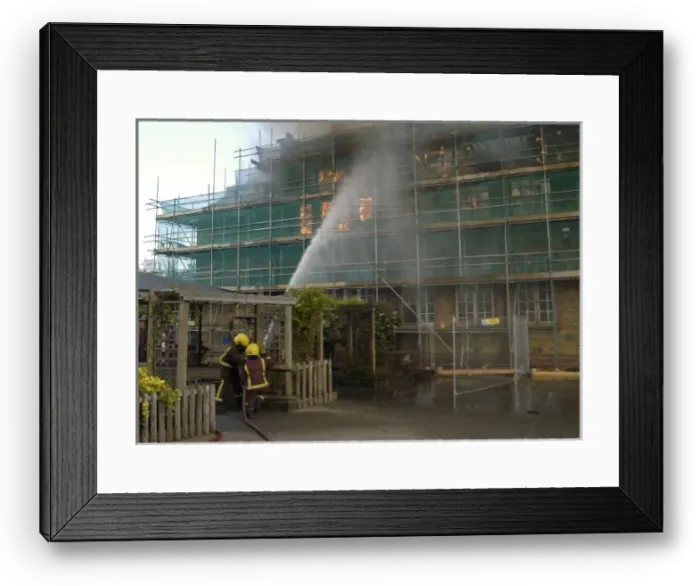 Framed Print : Fire at Crowland Road School, Crowland Road, Tottenham N15 Framed Print : Fire at Crowland Road School, Crowland Road, Tottenham N15