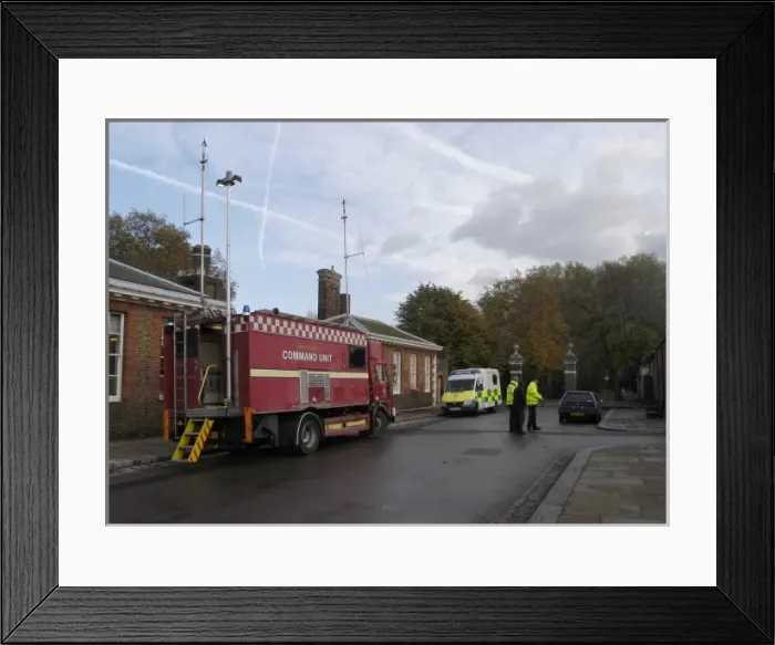 Framed Print : Firefighters at Royal Hospital Chelsea Framed Print : Firefighters at Royal Hospital Chelsea