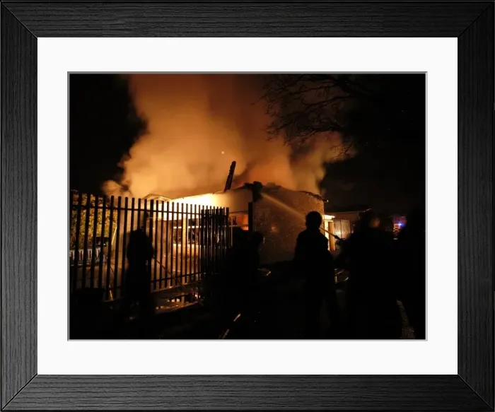 Framed Print : Firefighters respond to a fire at Hatton Road Framed Print : Firefighters respond to a fire at Hatton Road