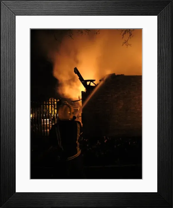 Framed Print : Firefighters respond to a fire at Hatton Road Framed Print : Firefighters respond to a fire at Hatton Road