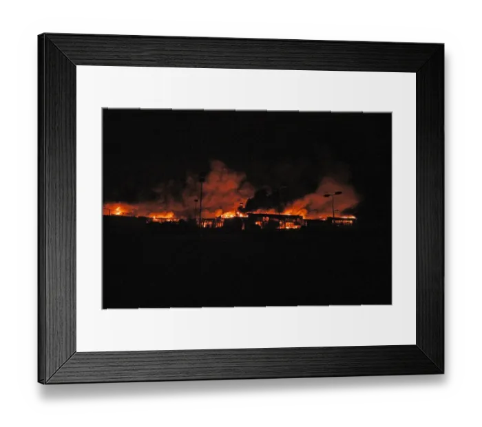 Framed Print : Firefighters at scene of fire at Riverside Drive, Chiswick Framed Print : Firefighters at scene of fire at Riverside Drive, Chiswick
