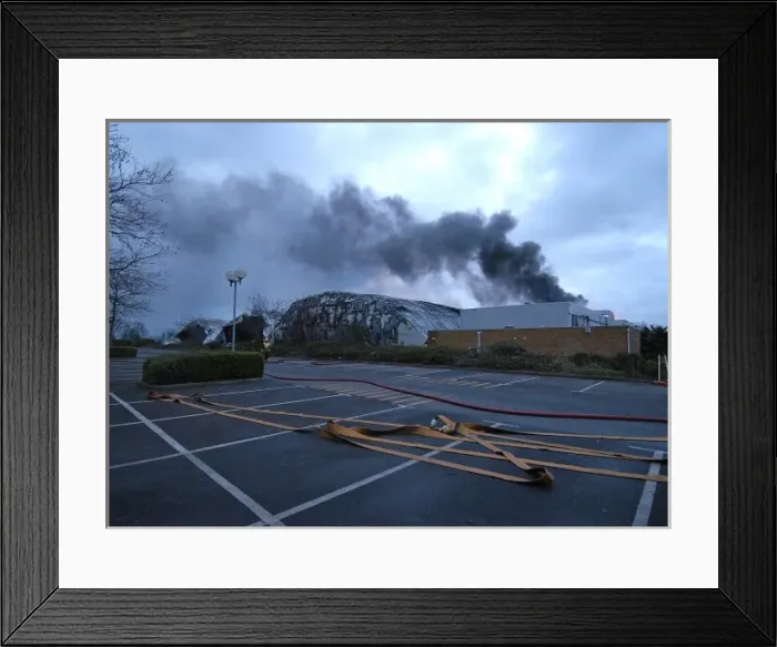 Framed Print : Firefighters at scene of fire at Riverside Drive, Chiswick Framed Print : Firefighters at scene of fire at Riverside Drive, Chiswick