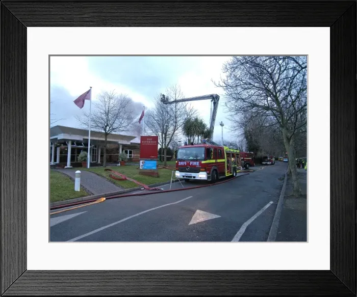 Framed Print : Firefighters at scene of fire at Riverside Drive, Chiswick Framed Print : Firefighters at scene of fire at Riverside Drive, Chiswick
