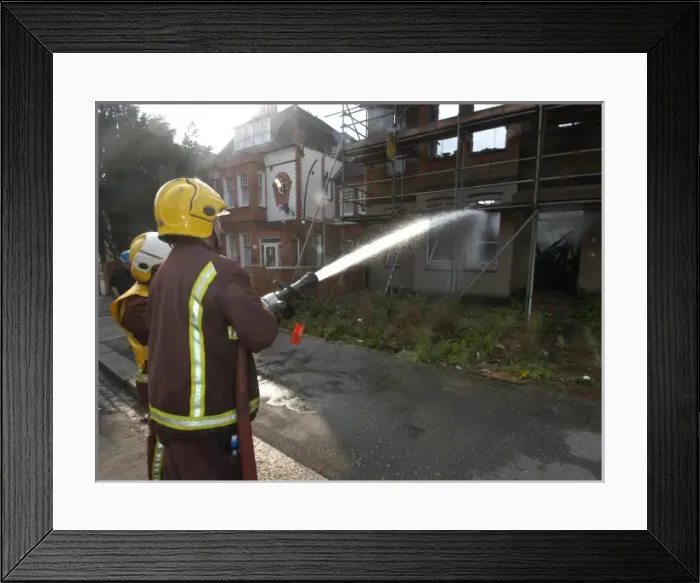 Framed Print : Firefighters attend a house fire at Rydal Road Framed Print : Firefighters attend a house fire at Rydal Road