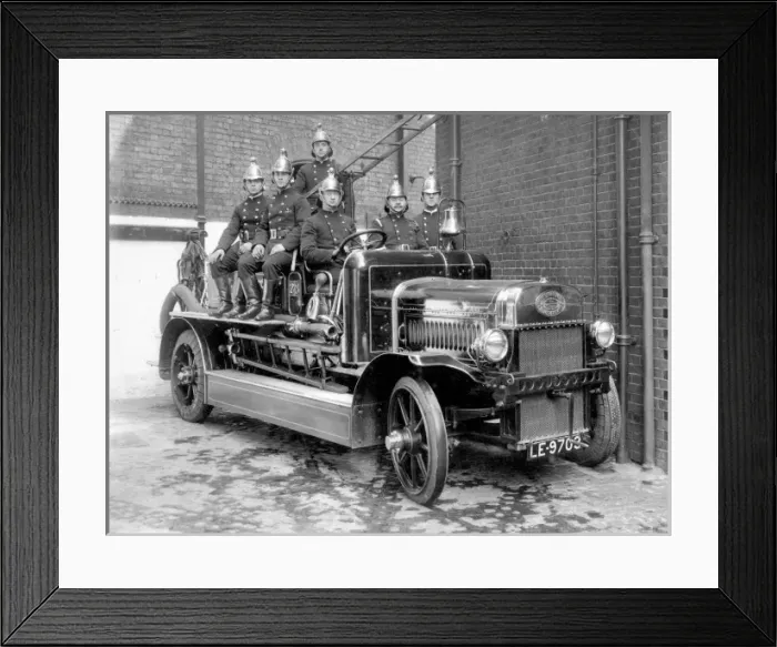 Framed Print : Leyland motor pump and crew Framed Print : Leyland motor pump and crew