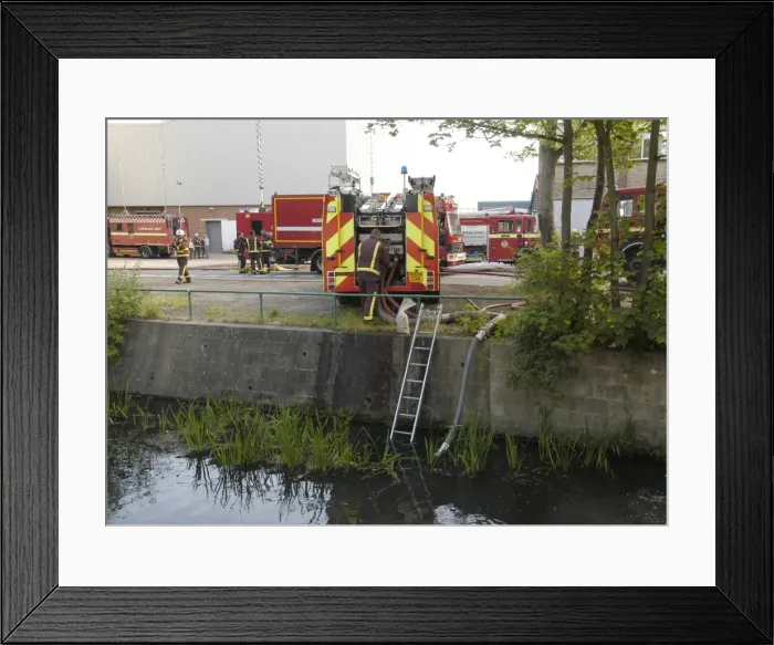 Framed Print : Fire at commercial premises, 2 Restmor Way, Sutton Framed Print : Fire at commercial premises, 2 Restmor Way, Sutton