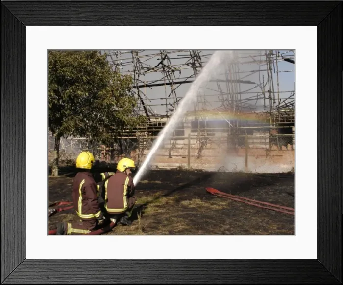Framed Print : Firefighters putting out a fire at 1 Heton Gardens Framed Print : Firefighters putting out a fire at 1 Heton Gardens