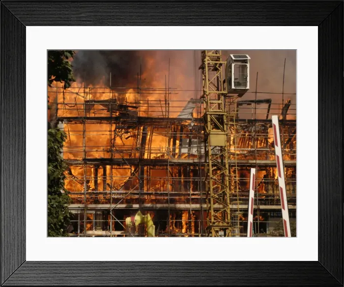 Framed Print : Firefighters a fire at 1 Heton Gardens Framed Print : Firefighters a fire at 1 Heton Gardens