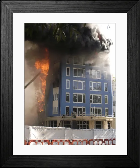 Framed Print : Firefighters putting out a fire at 1 Heton Gardens Framed Print : Firefighters putting out a fire at 1 Heton Gardens