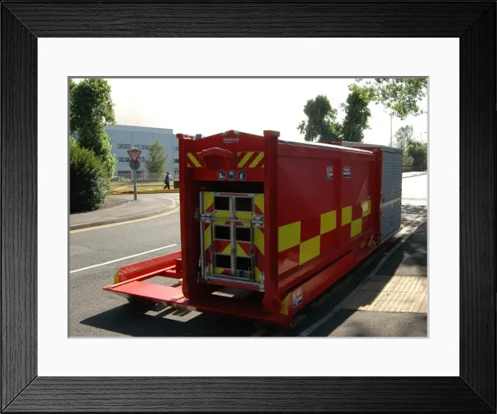 Framed Print : Scene of fire at warehouse in Bow, East London Framed Print : Scene of fire at warehouse in Bow, East London