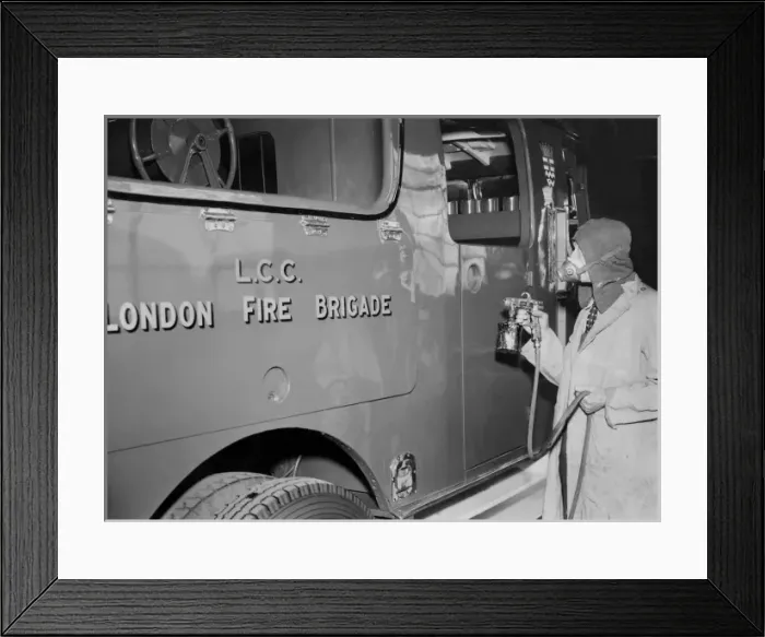 Framed Print : London Fire Brigade appliance at headquarters Framed Print : London Fire Brigade appliance at headquarters