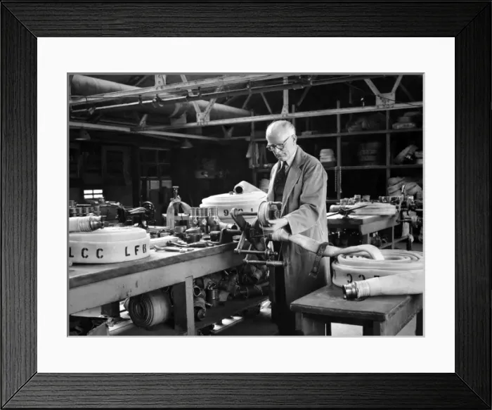 Framed Print : London Fire Brigade Headquarters workshop Framed Print : London Fire Brigade Headquarters workshop