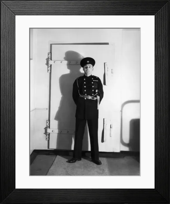 Framed Print : Armed Guard at entrance to Lambeth HQ Control Room Framed Print : Armed Guard at entrance to Lambeth HQ Control Room