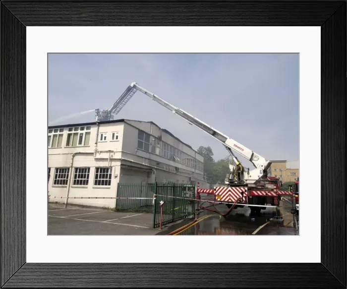 Framed Print : Fire at commercial premises, 2 Restmor Way, Sutton Framed Print : Fire at commercial premises, 2 Restmor Way, Sutton