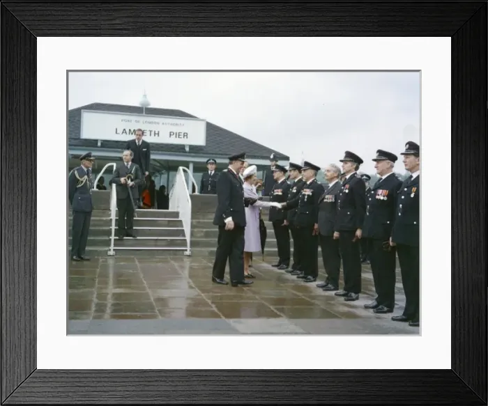 Framed Print : Queen Elizabeth II and Prince Philip at Lambeth Pier Framed Print : Queen Elizabeth II and Prince Philip at Lambeth Pier