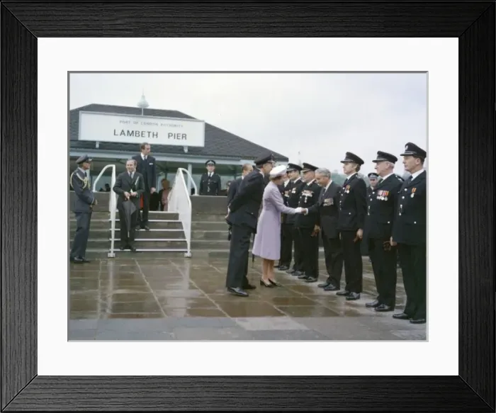 Framed Print : Queen Elizabeth II and Prince Philip at Lambeth Pier Framed Print : Queen Elizabeth II and Prince Philip at Lambeth Pier