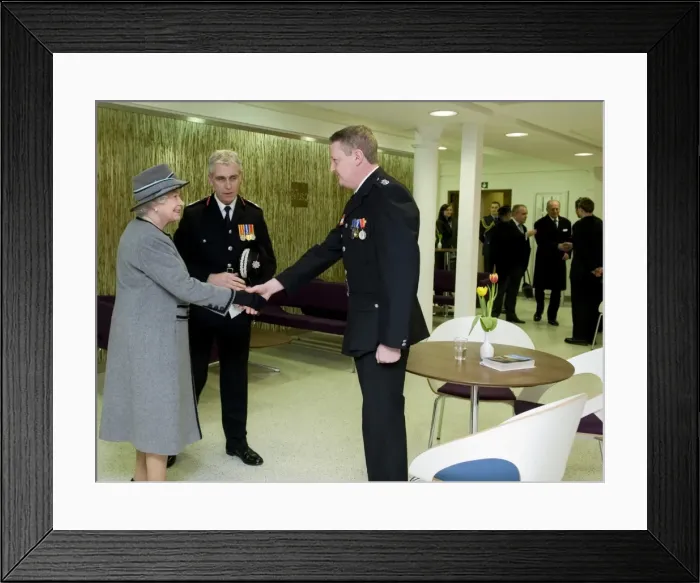 Framed Print : Queen Elizabeth II opening the new LFB Headquarters Framed Print : Queen Elizabeth II opening the new LFB Headquarters